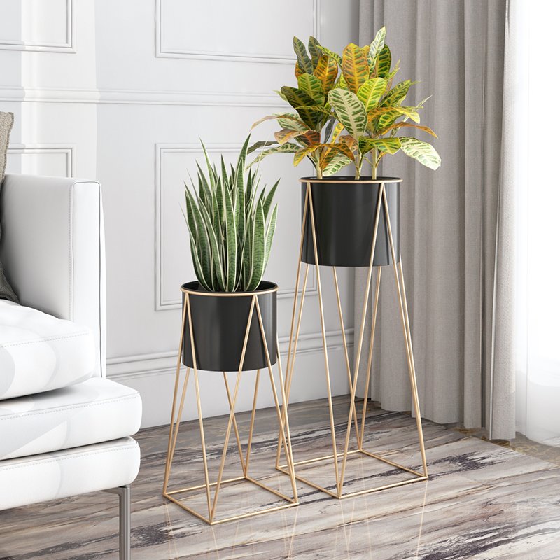 Plant Stand Home Decor Modern Mid Century Display Holder Rack Wrought Iron Plant Pot Metal Flower Stand Indoor