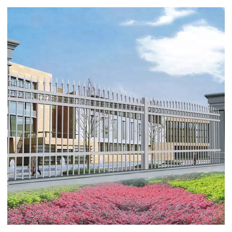 easily assembled galvanized steel fence hot sale cheap wrought iron garden fence