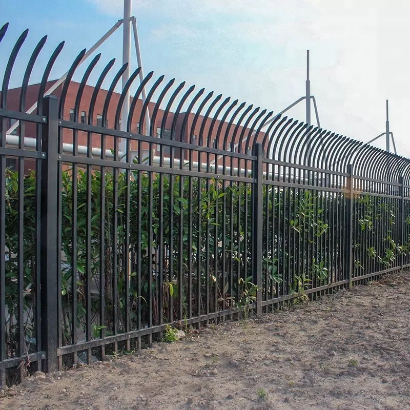 easily assembled galvanized steel fence hot sale cheap wrought iron garden fence