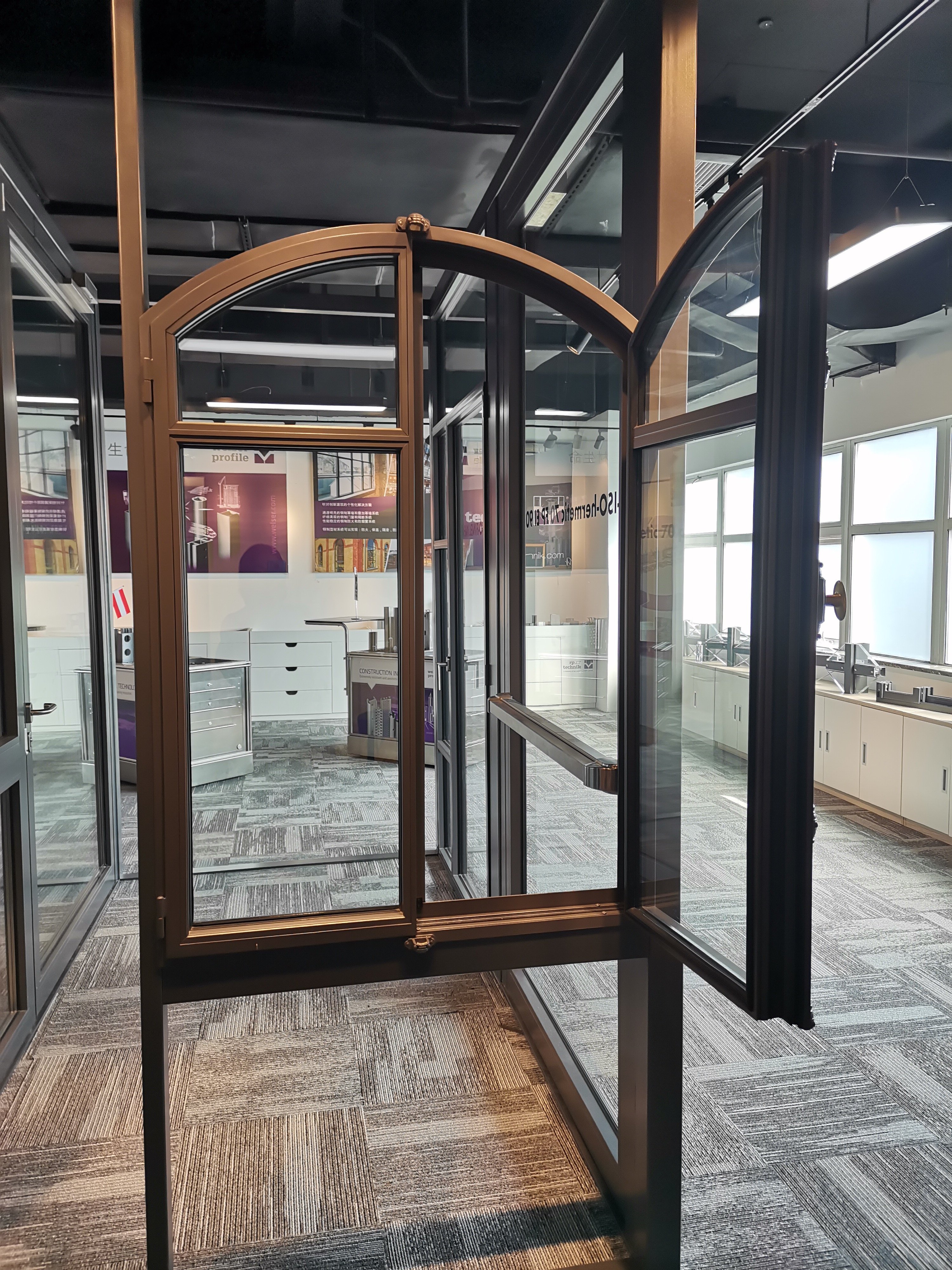 Top-end slim RP fineline profile system thermal break steel window&door custom