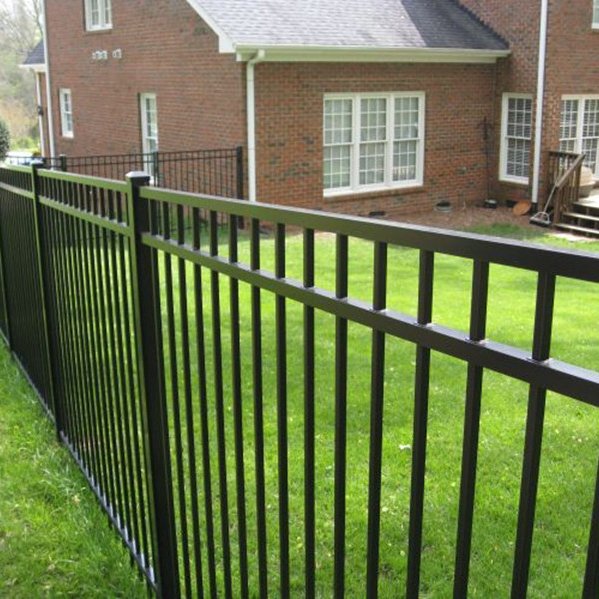 Hot sale used wrought iron fence panels with powder coated in black color aluminum railings cheap price