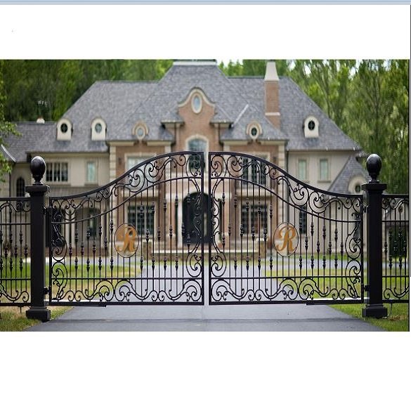 Give $500 cash coupon wrought iron steel driveway gate