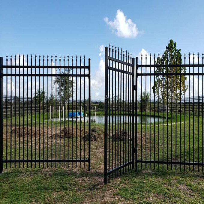 double steel garden fences black galvanized steel fence fence made of galvanized steel pipes