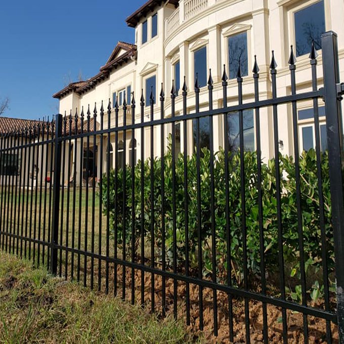 double steel garden fences black galvanized steel fence fence made of galvanized steel pipes