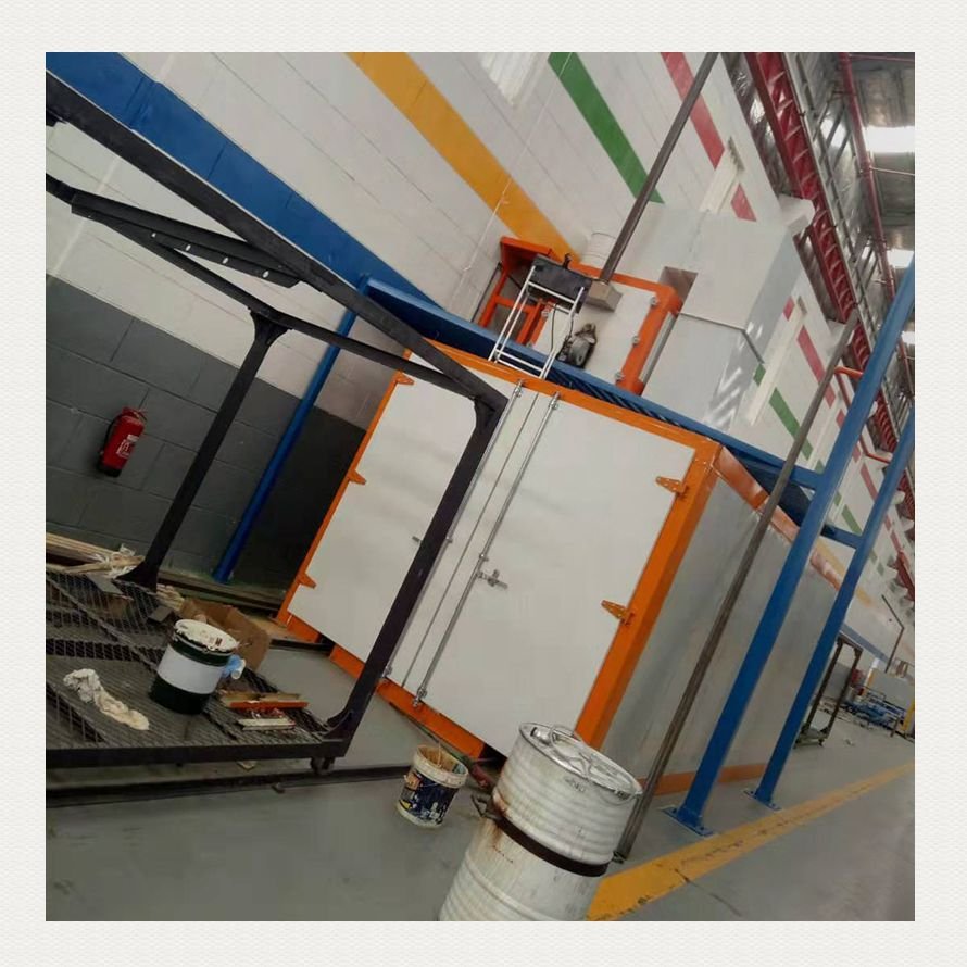 Large powder coating oven