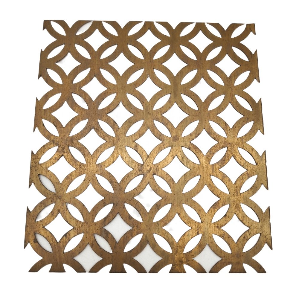 Burnished Brass Flat crimped Wire Grille Diamond Metal Wire Mesh as Architectural Metal Panels