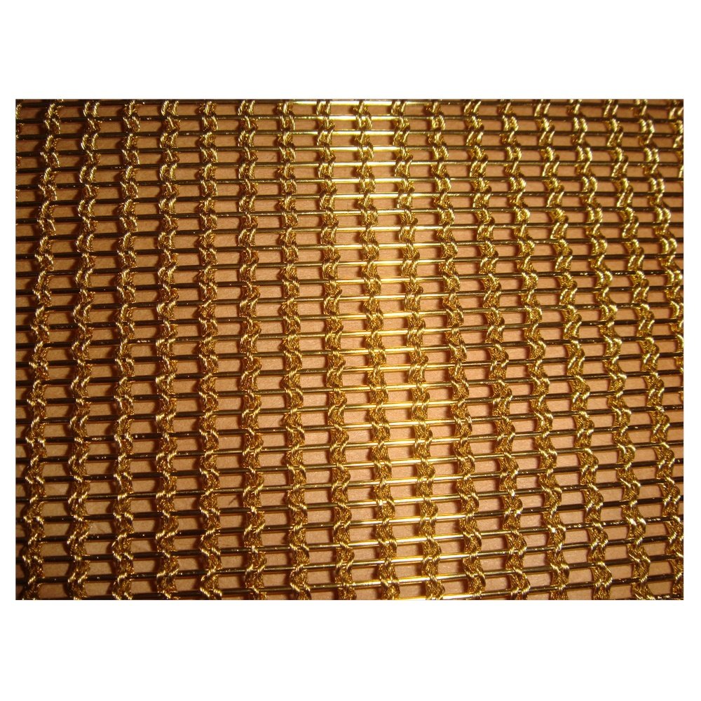 Burnished Brass Flat crimped Wire Grille Diamond Metal Wire Mesh as Architectural Metal Panels