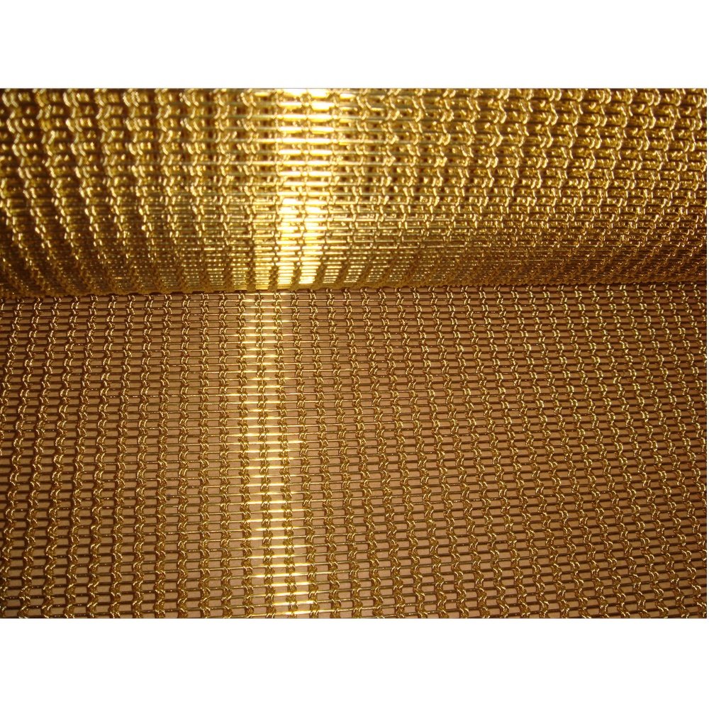 Burnished Brass Flat crimped Wire Grille Diamond Metal Wire Mesh as Architectural Metal Panels