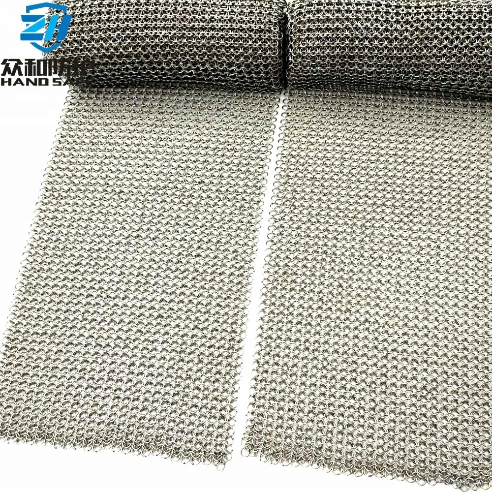Anti Cut Flexible Stainless Steel Ring Mesh Fabric