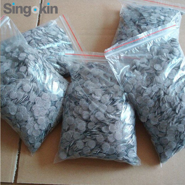 0.5" 0.625" 0.75" 1" round shape stainless steel silver tobacco smoking gun pipes screen filters wire mesh