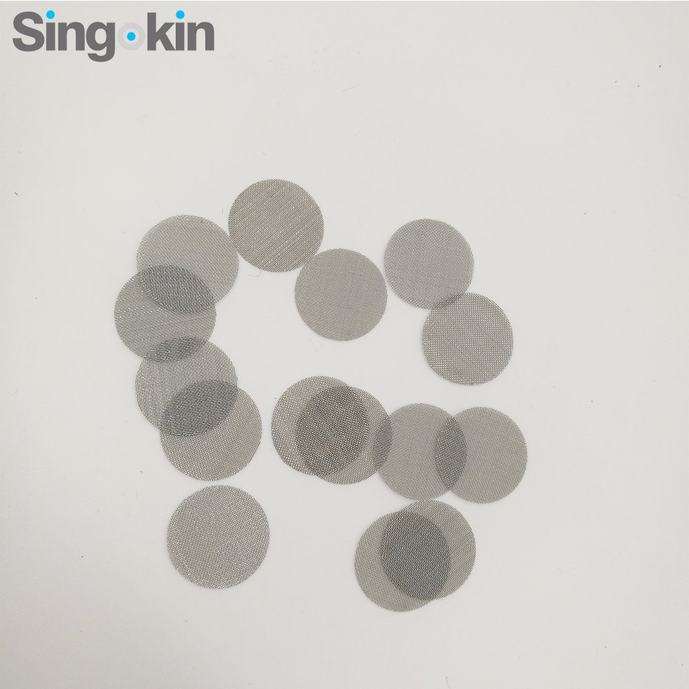 0.5" 0.625" 0.75" 1" round shape stainless steel silver tobacco smoking gun pipes screen filters wire mesh