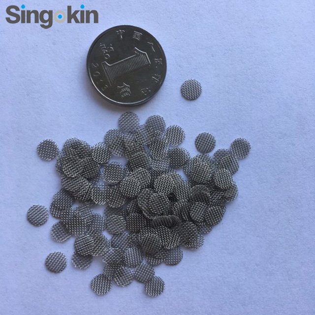 0.5" 0.625" 0.75" 1" round shape stainless steel silver tobacco smoking gun pipes screen filters wire mesh