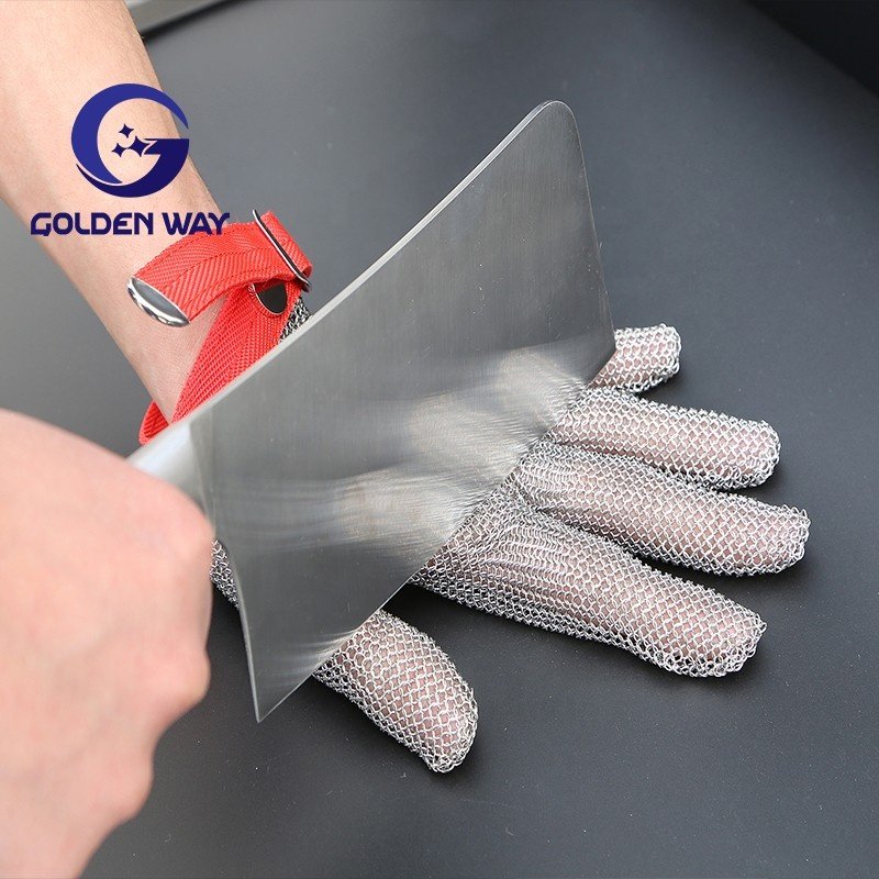 Food Grade Metal Mesh Gloves Arm Butcher Protection Stainless Steel Wire Mesh Glove For Butcher Safe