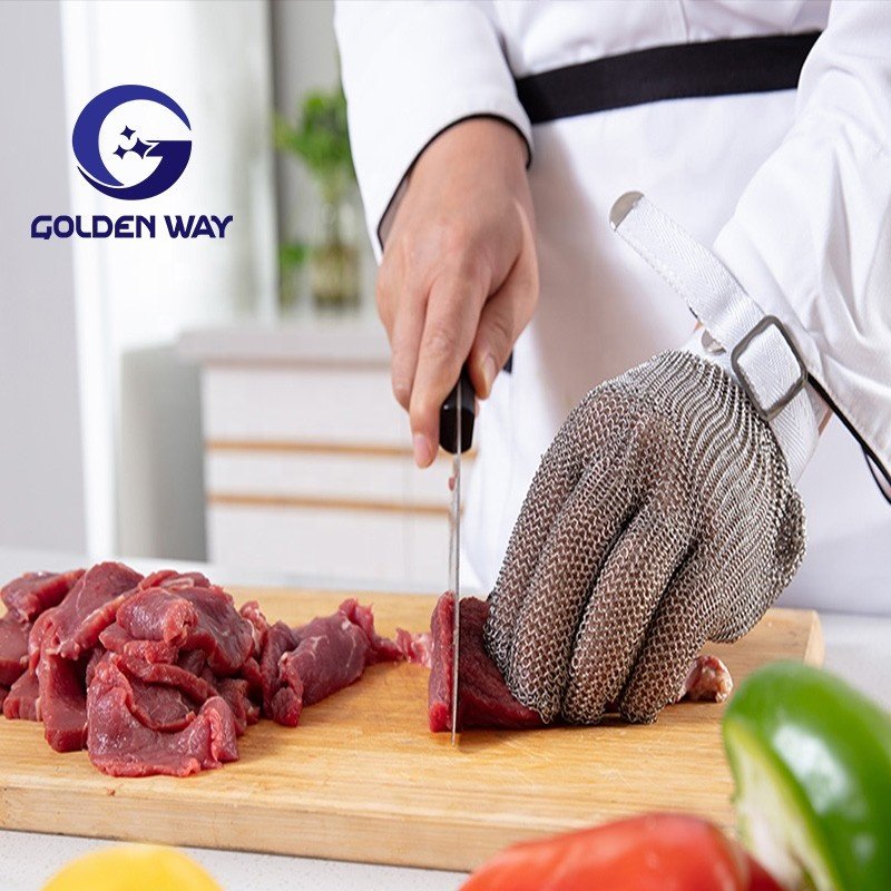 Food Grade Metal Mesh Gloves Arm Butcher Protection Stainless Steel Wire Mesh Glove For Butcher Safe