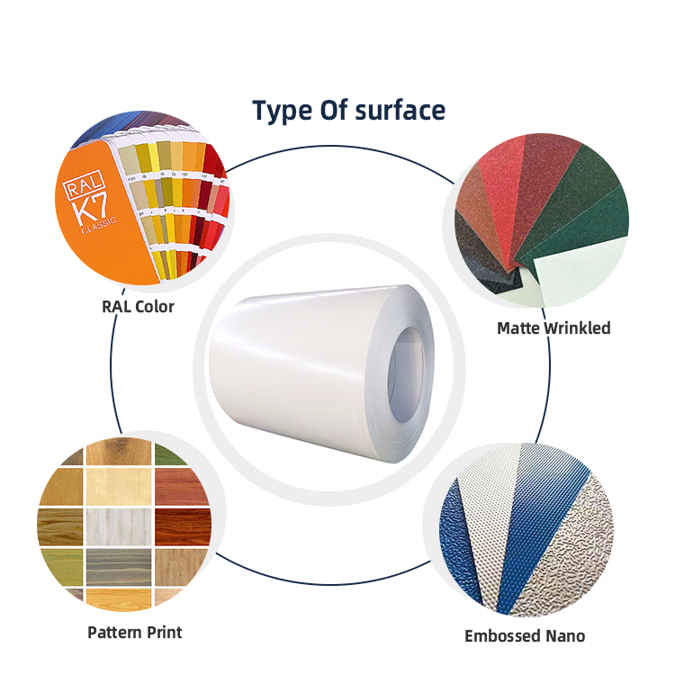 PVDF zinc color coated iron sheet roll prepainted galvanized steel coil ppgi steel