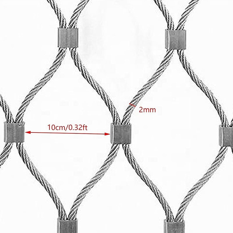 Hot sale Flexible Light Drop 304 316 stainless steel anti theft metal rope mesh bag