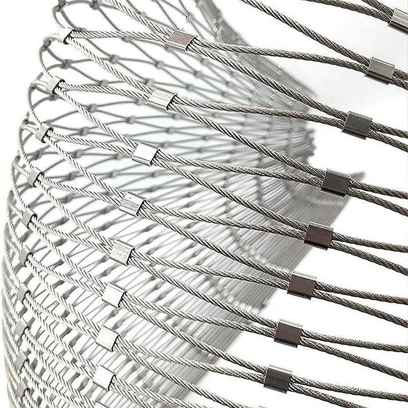 Hot sale Flexible Light Drop 304 316 stainless steel anti theft metal rope mesh bag