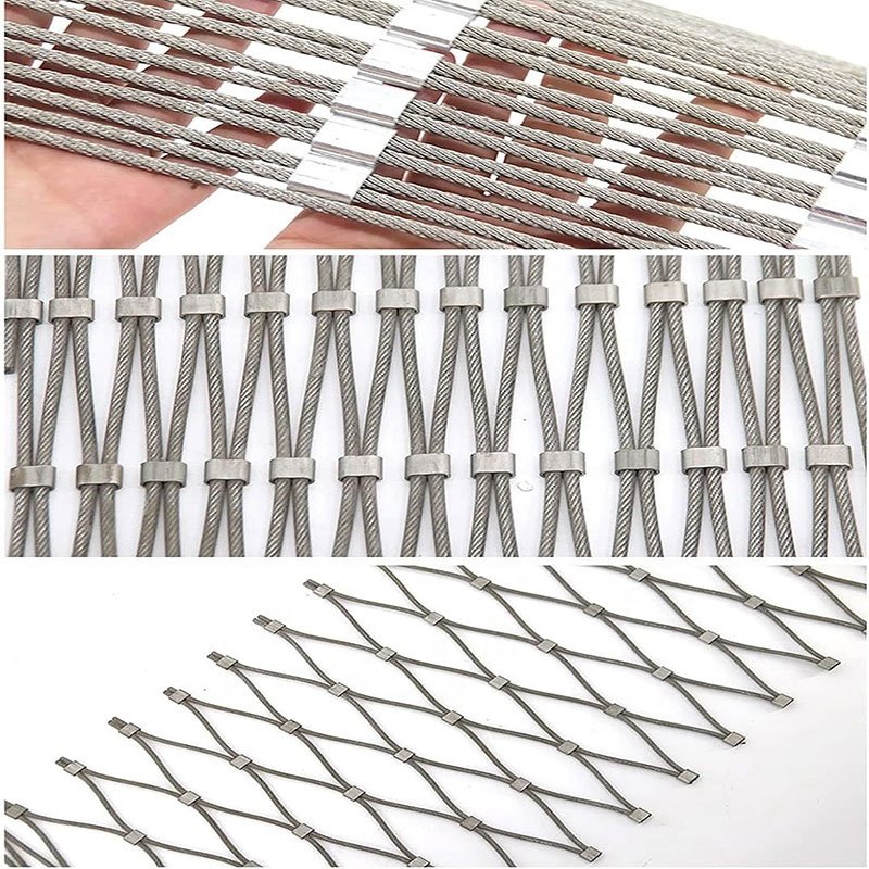 Hot sale Flexible Light Drop 304 316 stainless steel anti theft metal rope mesh bag