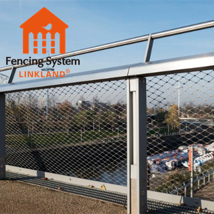 Customize aisi 304 316 Security Architectural Cable Rope Stainless steel wire rope mesh for Park fence stair handrail