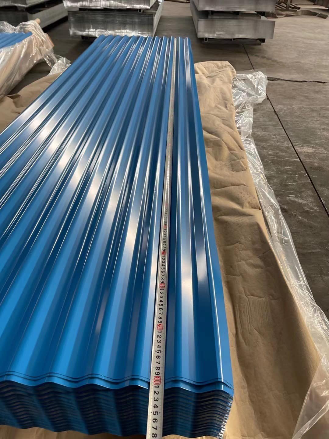 ShanGang 22 Gauge Color Coated Corrugated Steel Sheet Corrugated Galvanized Steel Roofing Sheet