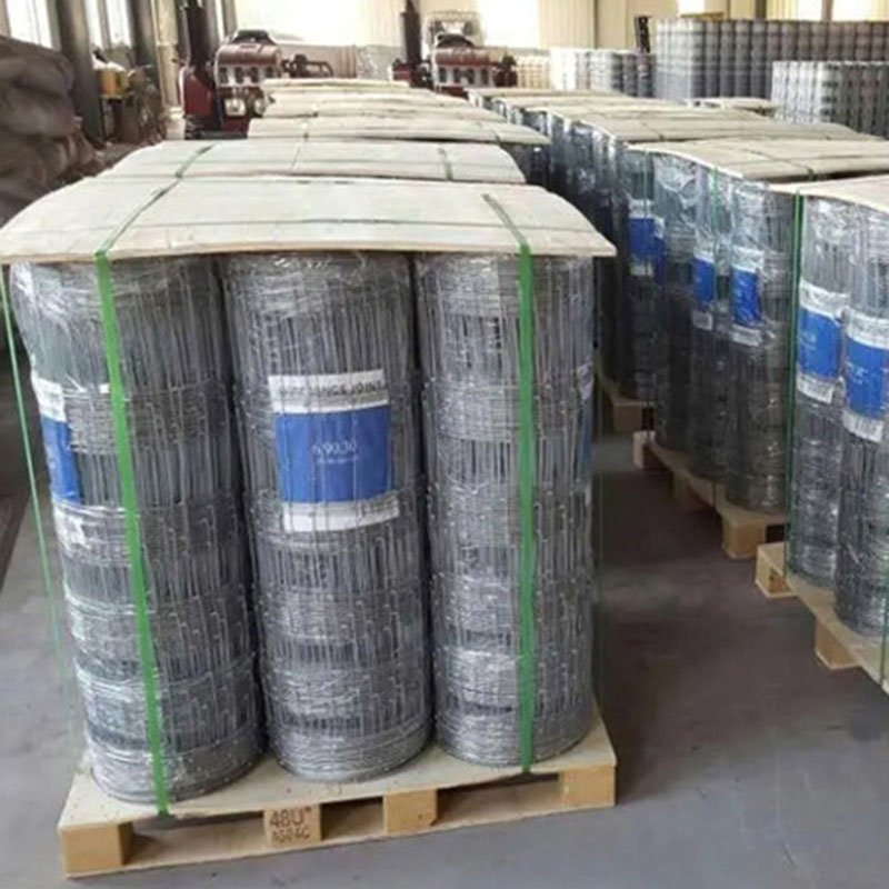 1.65M High Galvanized Fixed Knot Wire Mesh Farm Fence 8Ft Tall Farm Cattle Fence Curved Garden Wire Mesh Panel Farm Fencing