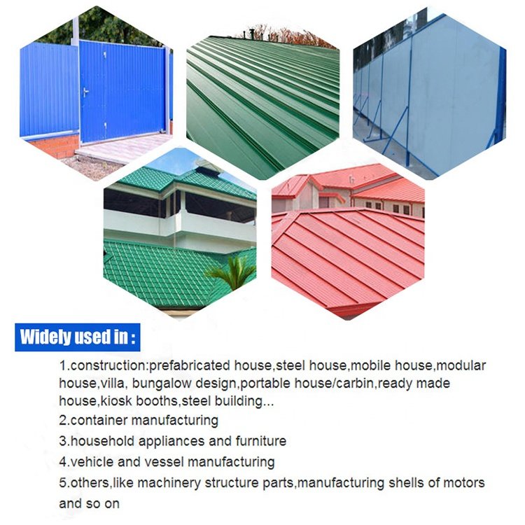 ppgi ppgl zinc coated metal hot dip corrugated prepainted galvanized steel iron plate color roofing sheet for building material