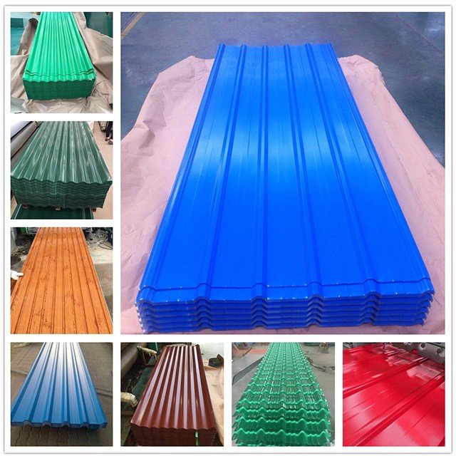 ppgi ppgl zinc coated metal hot dip corrugated prepainted galvanized steel iron plate color roofing sheet for building material
