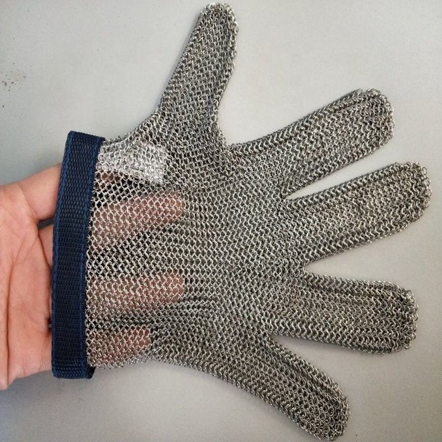 Ready to ship XXS XS S M L XL Anti Cutting Anti Stab Butcher Protection Stainless Steel Wire Mesh Glove