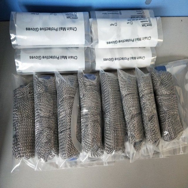 Ready to ship XXS XS S M L XL Anti Cutting Anti Stab Butcher Protection Stainless Steel Wire Mesh Glove