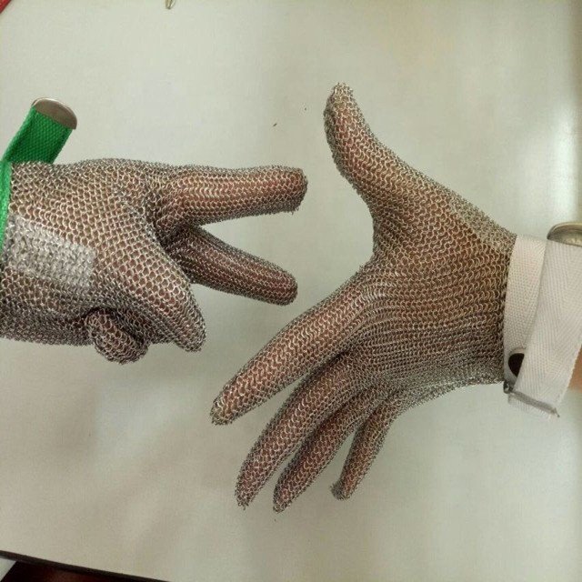 Ready to ship XXS XS S M L XL Anti Cutting Anti Stab Butcher Protection Stainless Steel Wire Mesh Glove