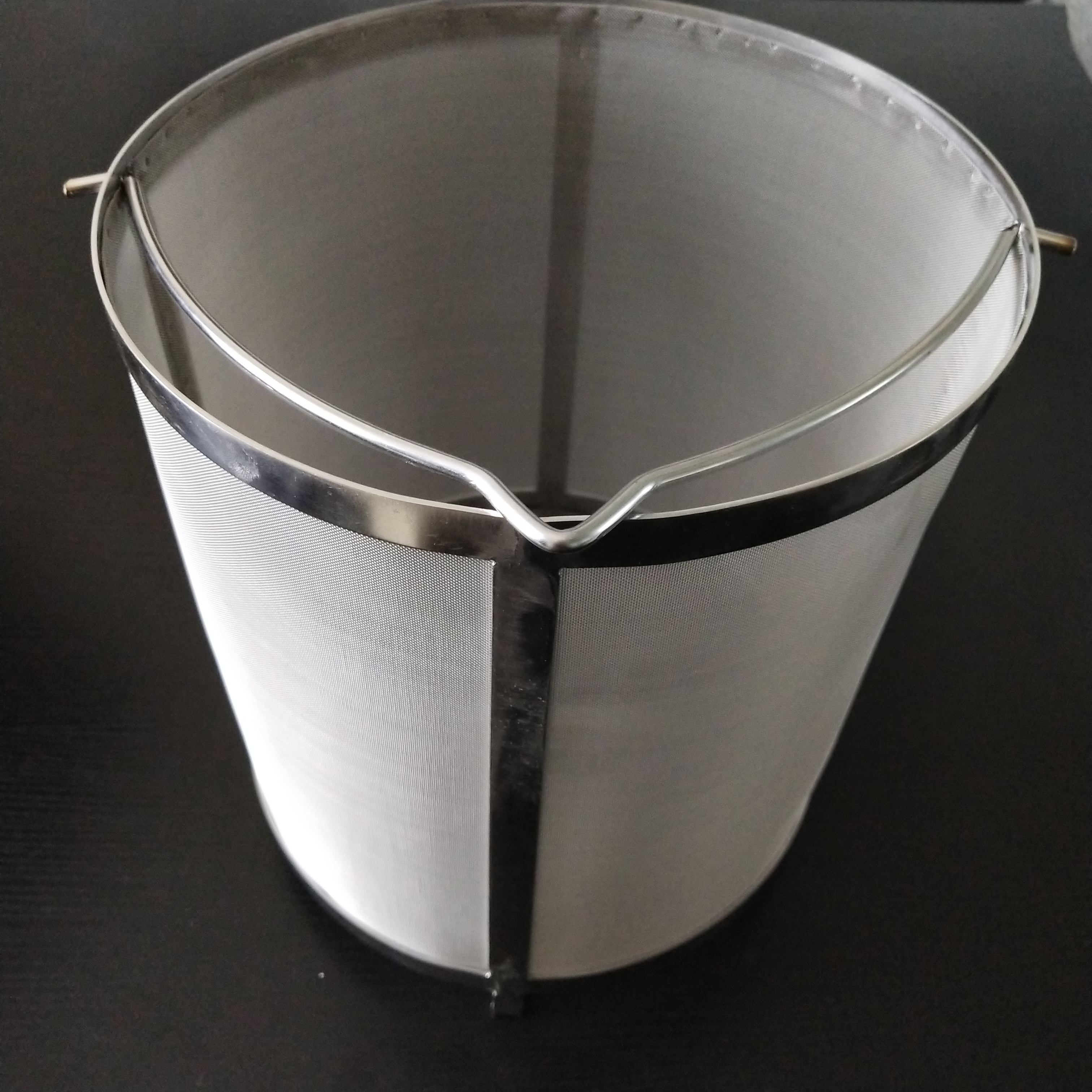 Customized 304 Cylindrical Diameter 20 Cm Stainless Steel Wire Mesh Filter Basket Beer Filter Basket