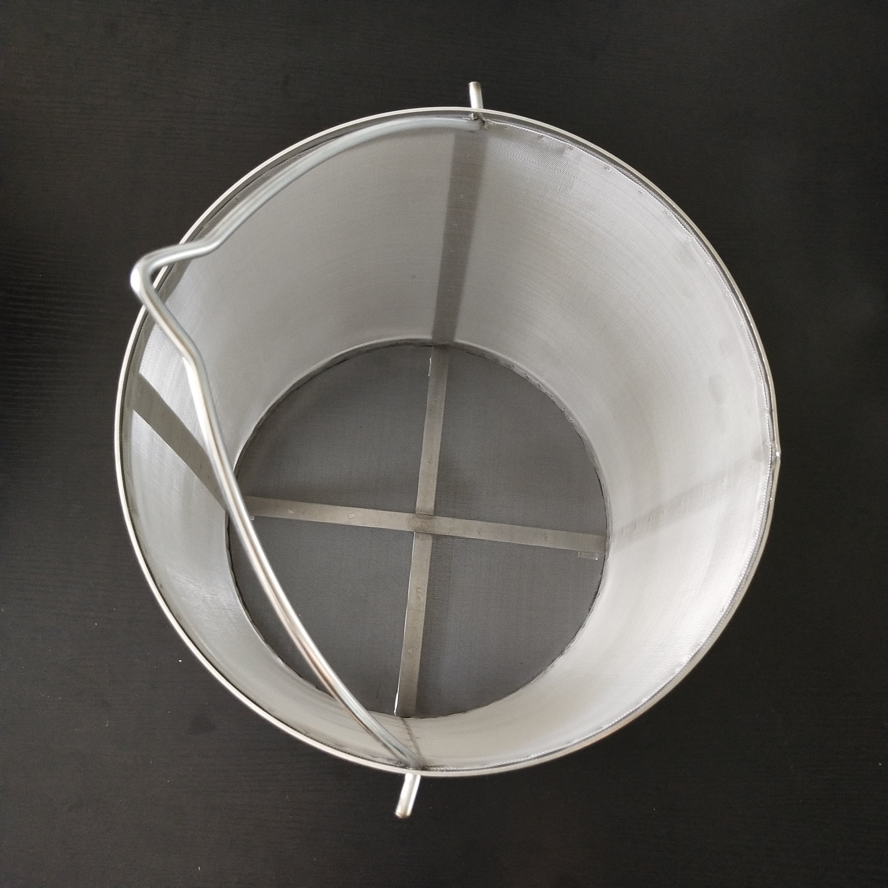 Customized 304 Cylindrical Diameter 20 Cm Stainless Steel Wire Mesh Filter Basket Beer Filter Basket