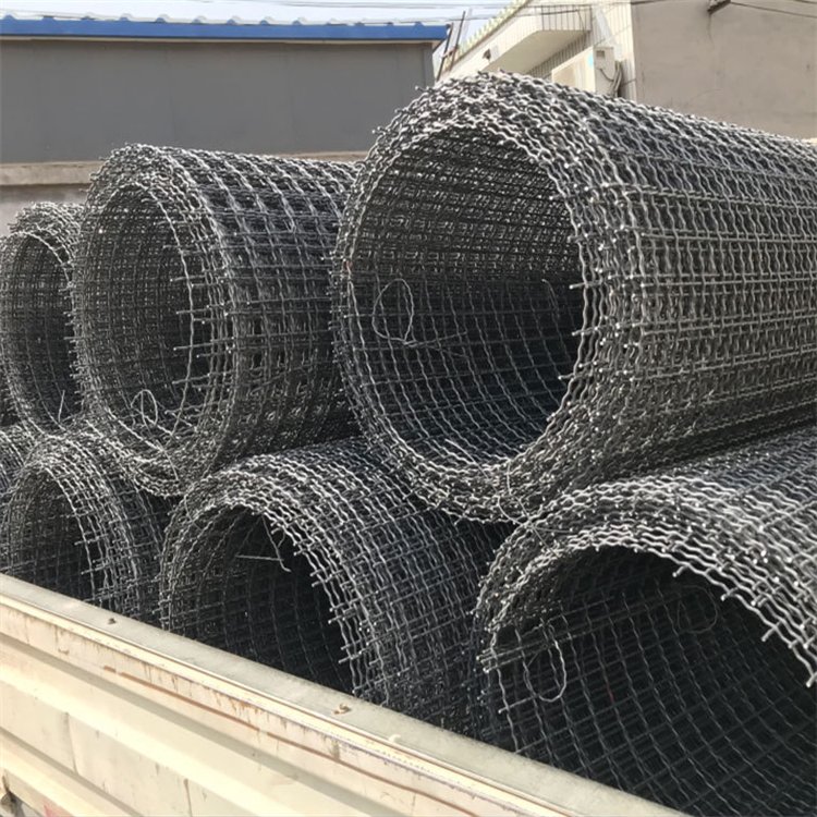 Wholesale 45# 65mn Steel Crimped Wire Mesh Screen Sand Gravel Mine Sieve Crusher Hooked Vibrating Screen Mesh