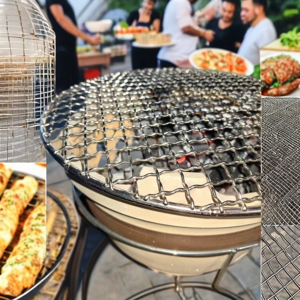 Superior Lasting Stainless Steel Wire Mesh Anti-Rust Barbecue Different Sized Easy Clean Square Thick Thin Welding Included