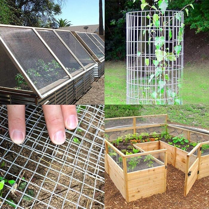 1/2inch x1/2inch 304 StainlessSteel Protection Net Welded Wire Mesh for Garden Plant/Pest Control/Bird Rabbit Pet Cage