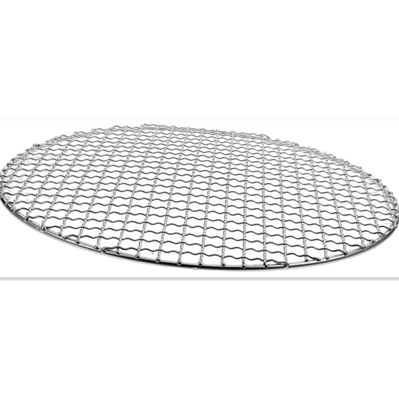 Round BBQ Grill Net 5.5" Dia Galvanized Iron Barbecue Mesh Mat for Baking Smoking Charcoal Grilling Roasting