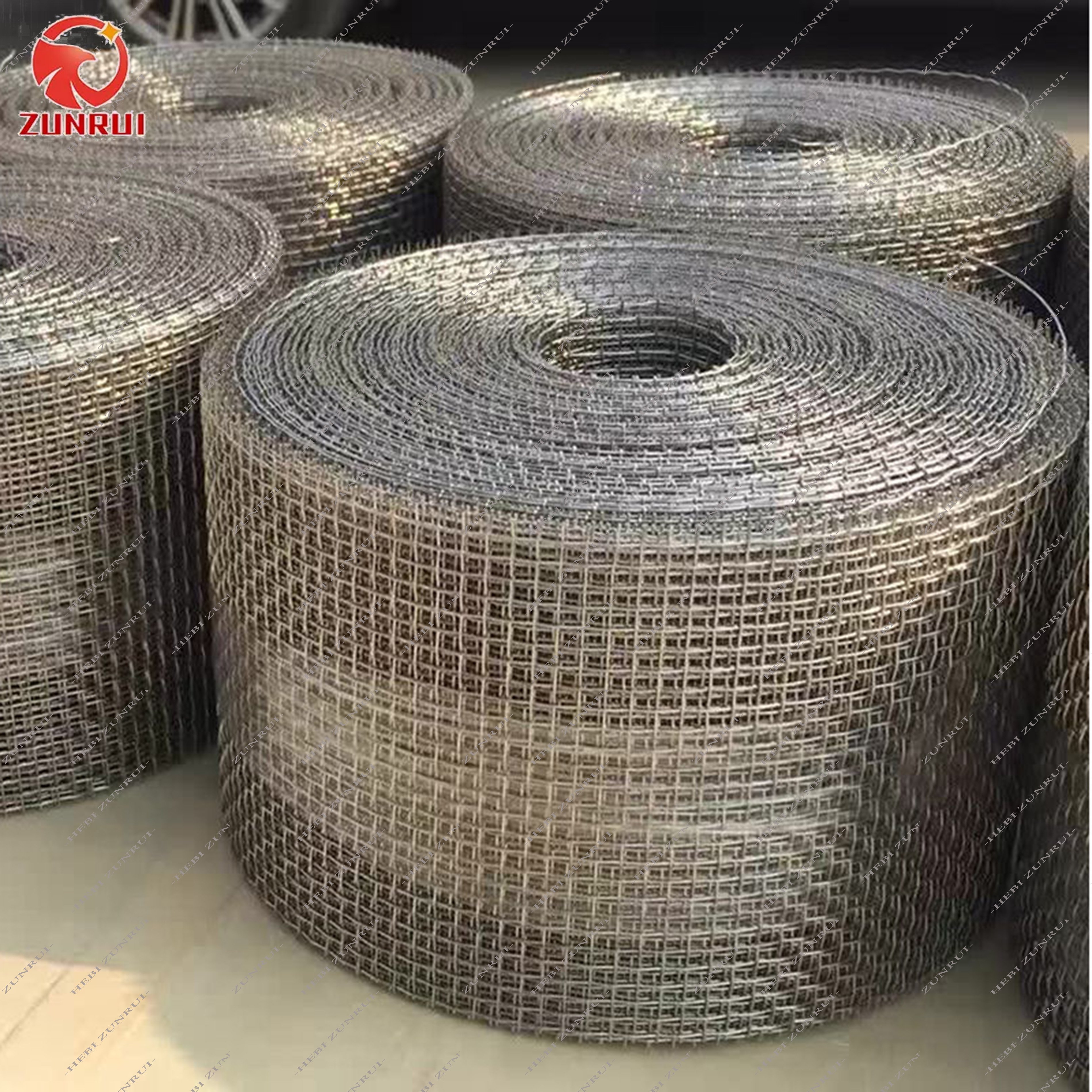 65MN Stainless steel Replacement crimped wire mesh sand gravel crusher hooked vibrating sieve screen mesh for Mining and Quarry