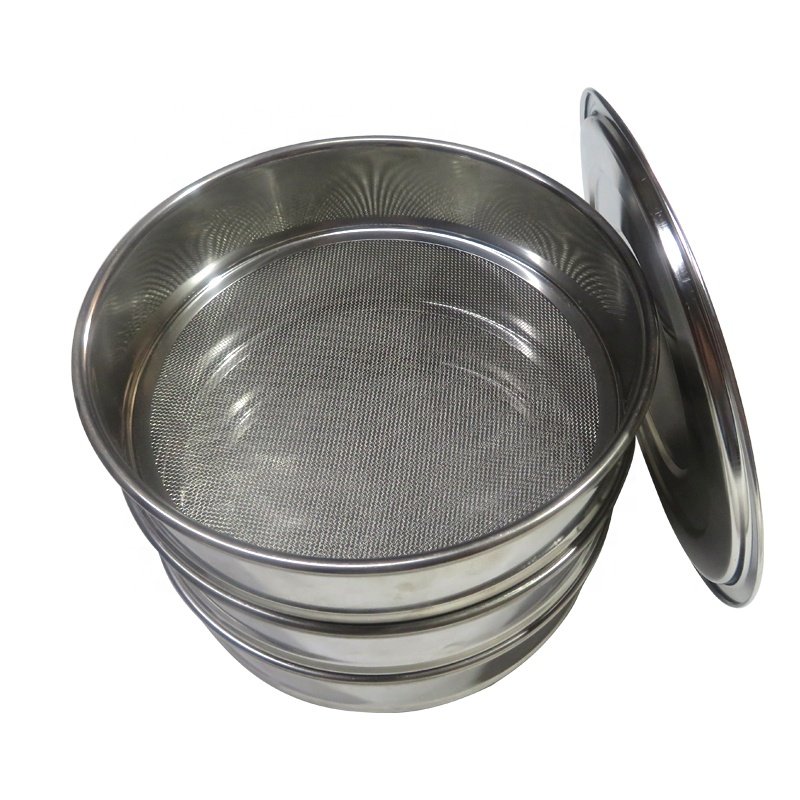 Standard Laboratory Vibration Sieve Stainless Steel Flour Sugar Powder Filter Sieves Wire Mesh Test Seive