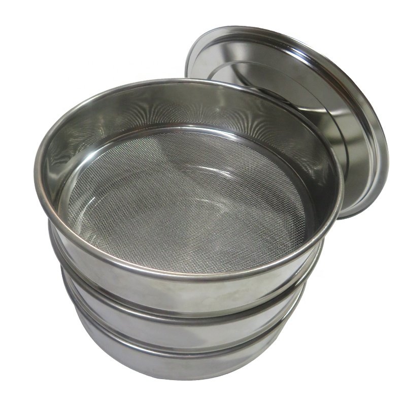 Standard Laboratory Vibration Sieve Stainless Steel Flour Sugar Powder Filter Sieves Wire Mesh Test Seive