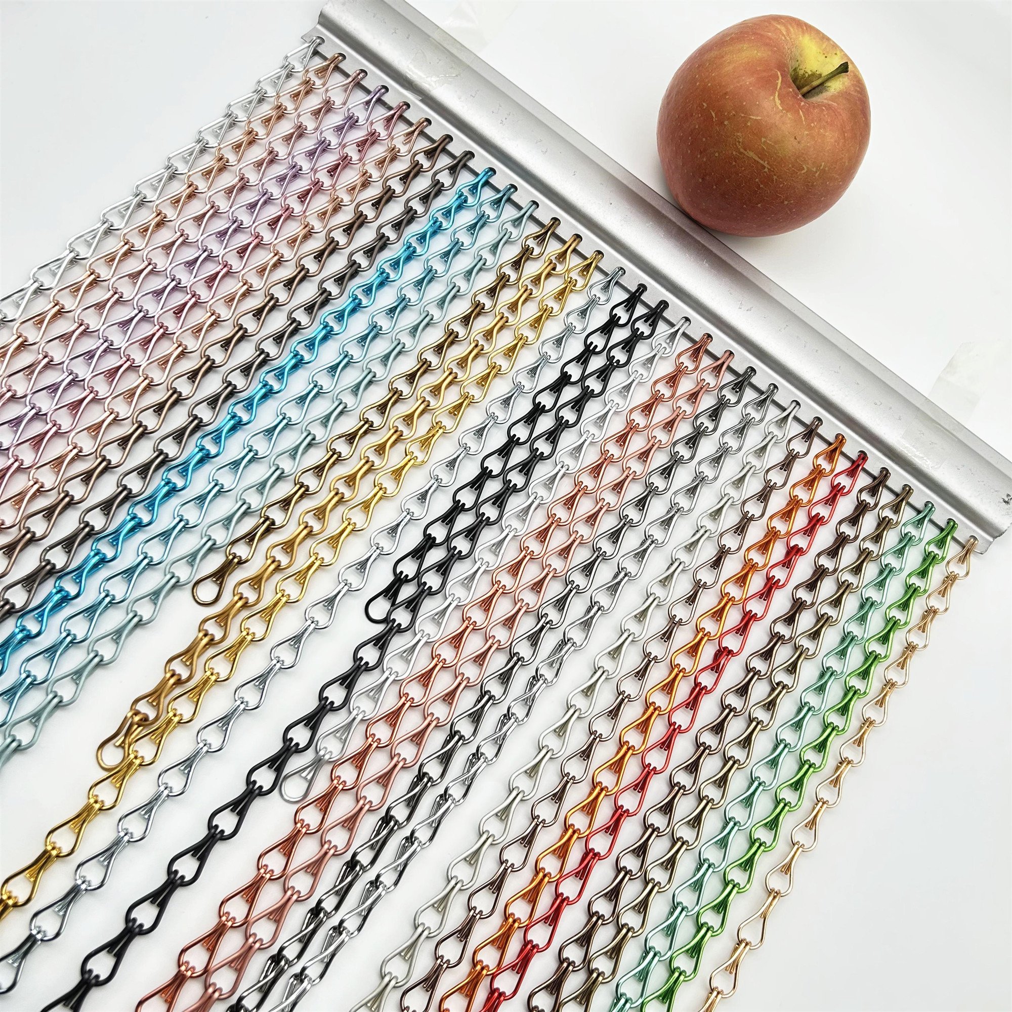 metal double hook chain door curtain and fly screen