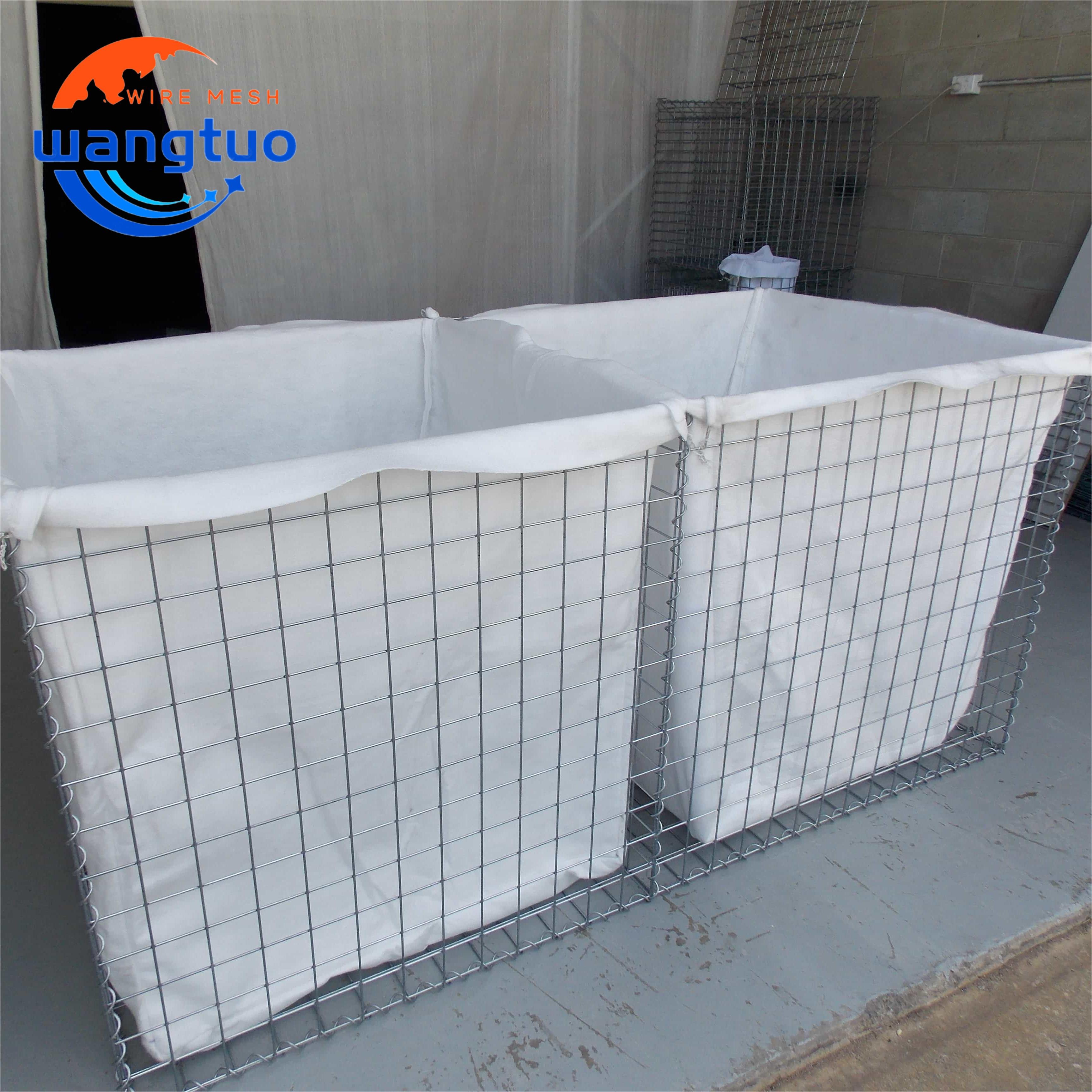 Security Base Blast Wall Collapsible Defense Fort Bunker Blast Cage with Sandbag Steel Wire Mesh Net Lock Buckle