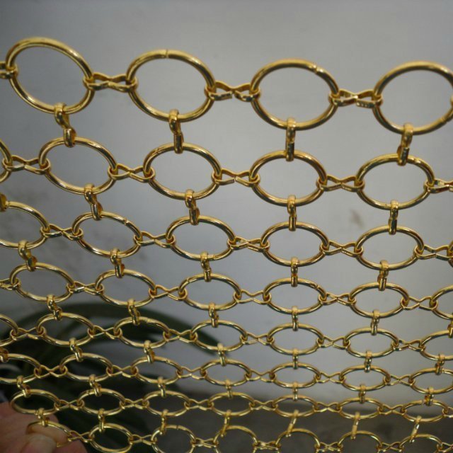 Room divider screen chainlink metal curtain architectural mesh