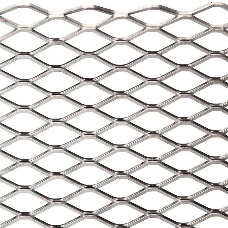 Aluminum Flattened Expanded Metal Sheet Wire Mesh Gutter Protection Mesh Building Facades