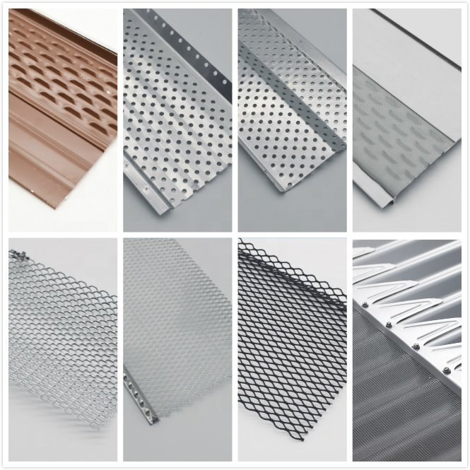 Decorative Stainless Steel Aluminum Mesh Roof Rain Gutter Leaf Guards Debris Prevention Gutter Guard Netting Mesh
