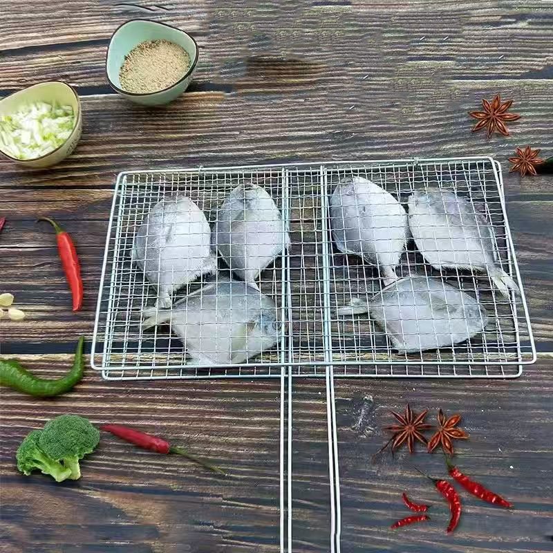 Premium Strong Rustproof Various-sized Barbecue Net Gripper Convenient-Handled round Square Crimped Wire Mesh