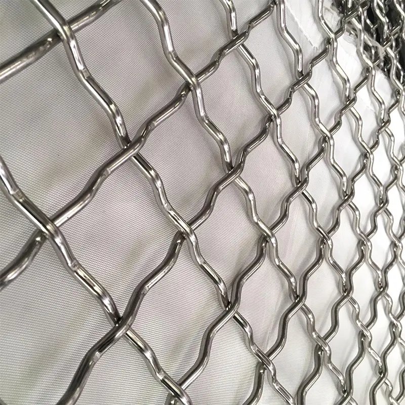 3x3 mesh 304 ss 316 net Woven Metal stainless steel wire crimped mesh