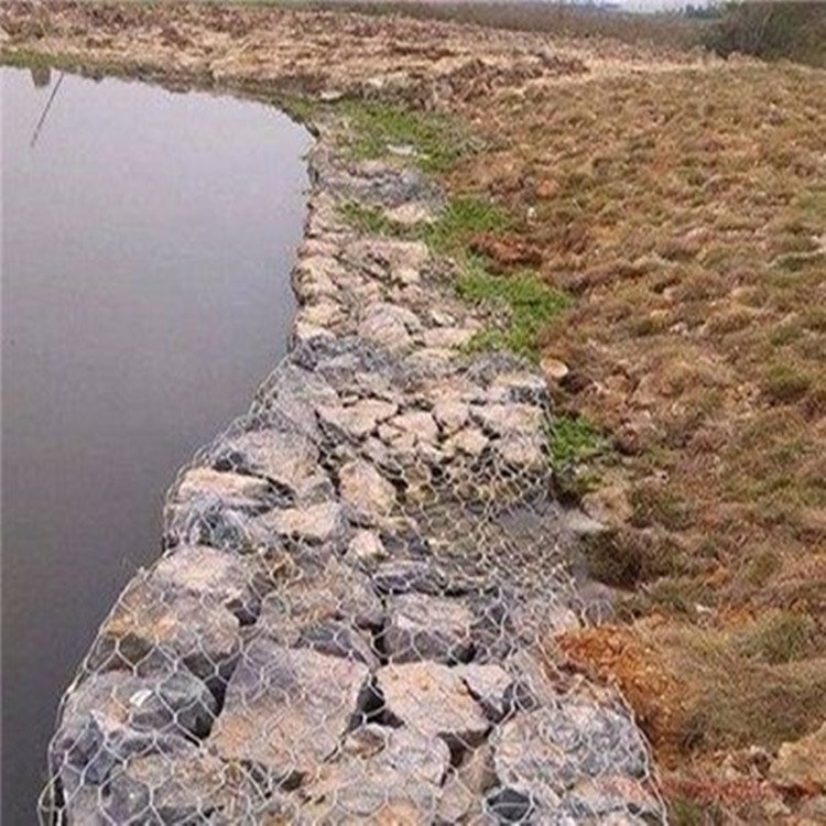 Galvanized and PVC Coated Wire Mesh Stone Gabion Basket Cage Fence For Retaining Wall On River Bank