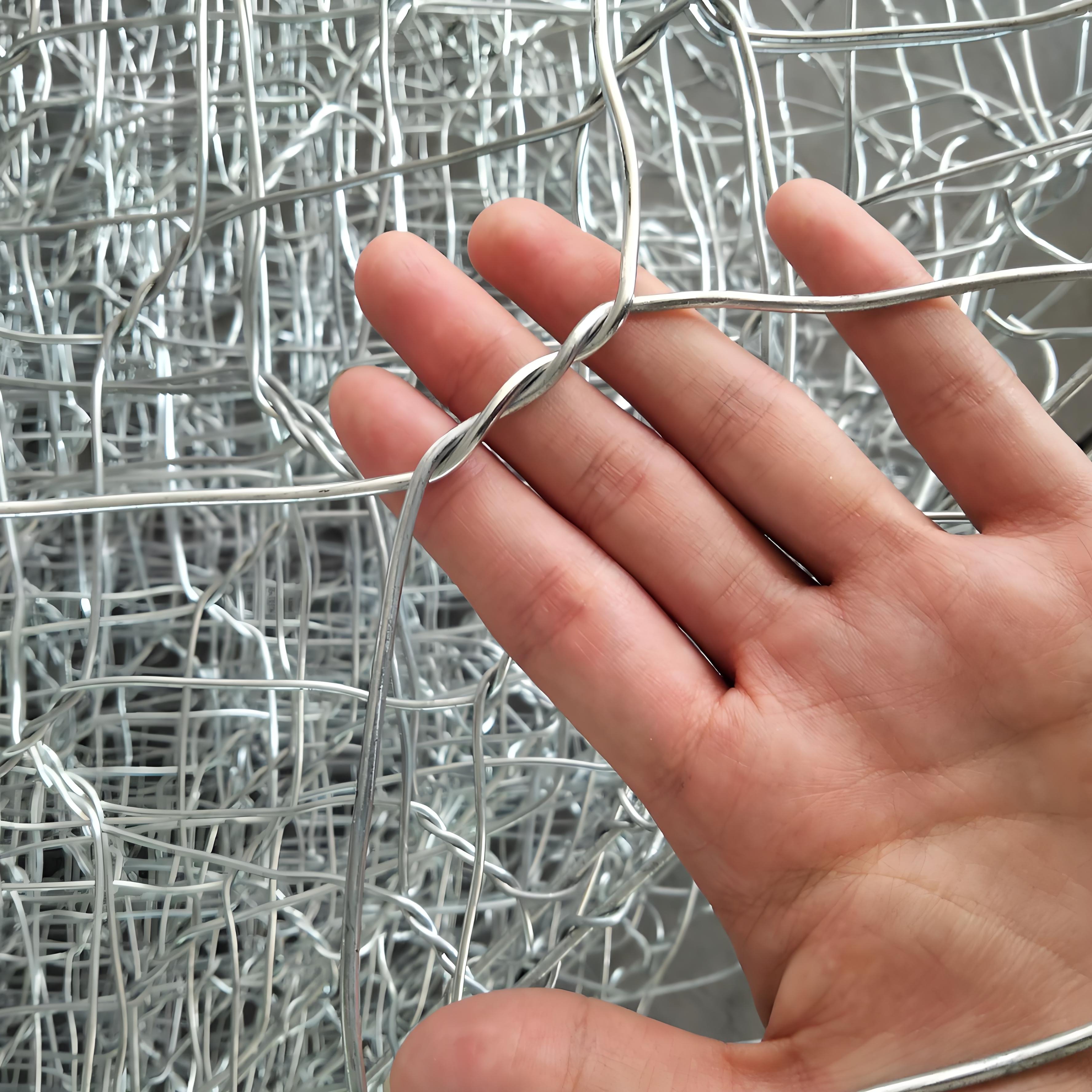 Factory Price Galvanized Gabion Wire Mesh 50mm Hexagonal Gabion Box Baskets for Sale