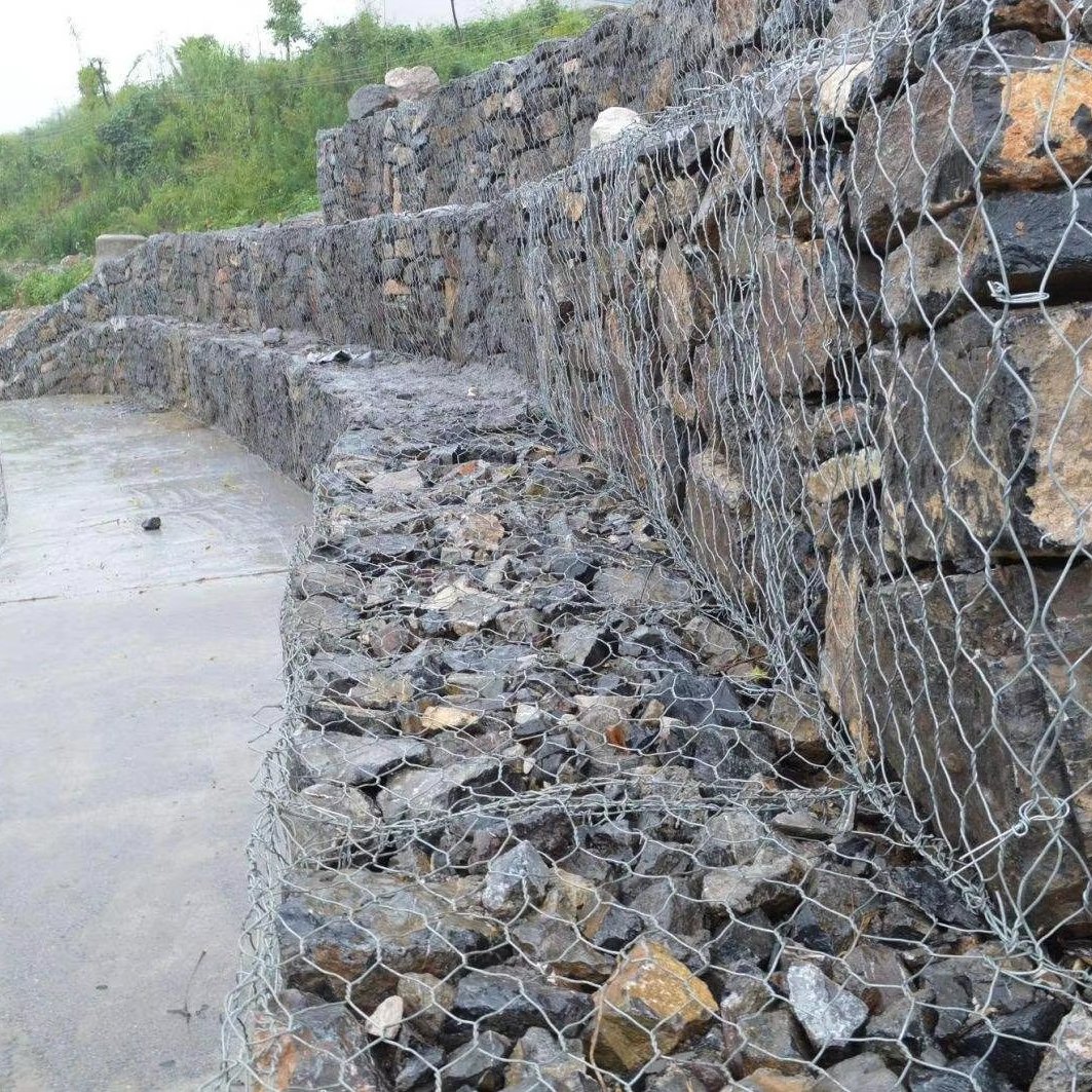 Factory Price Galvanized Gabion Wire Mesh 50mm Hexagonal Gabion Box Baskets for Sale
