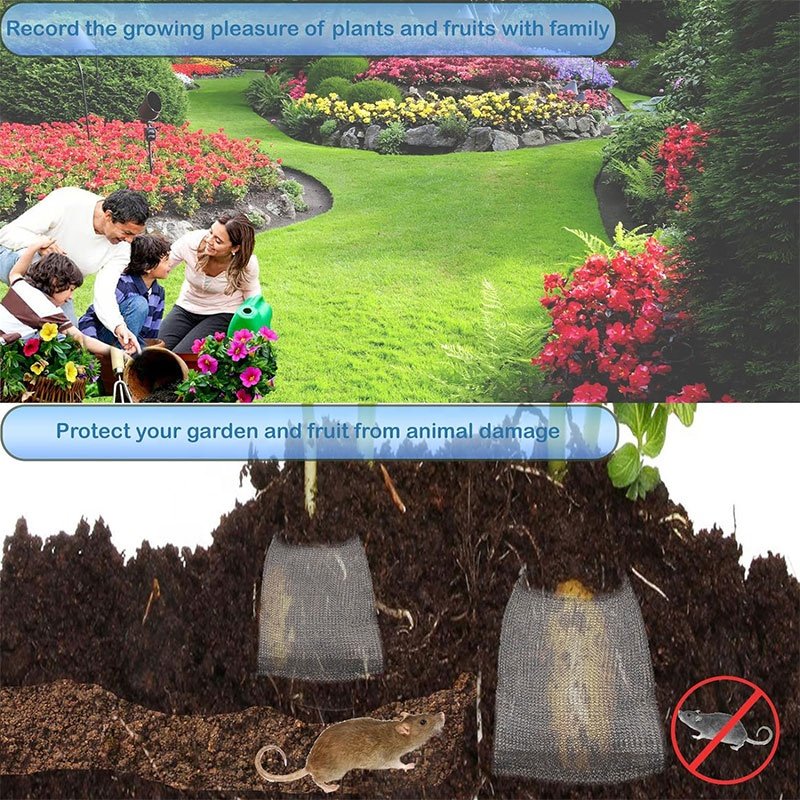 304 Stainless Steel Knitted Mesh Planting Basket Garden Planting Bag Gopher and vole Wire Speed Baskets For Tree